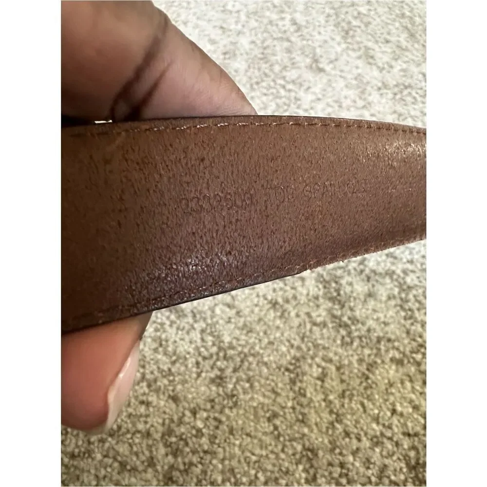 Top Grain  Brown Oiled Leather Golf Belt 40